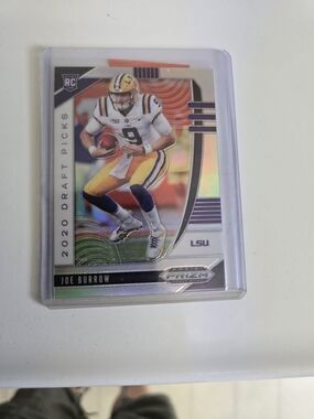 Joe Burrow 2020 Prizm Draft Picks Football Trading Card - LSU (White/Yellow)